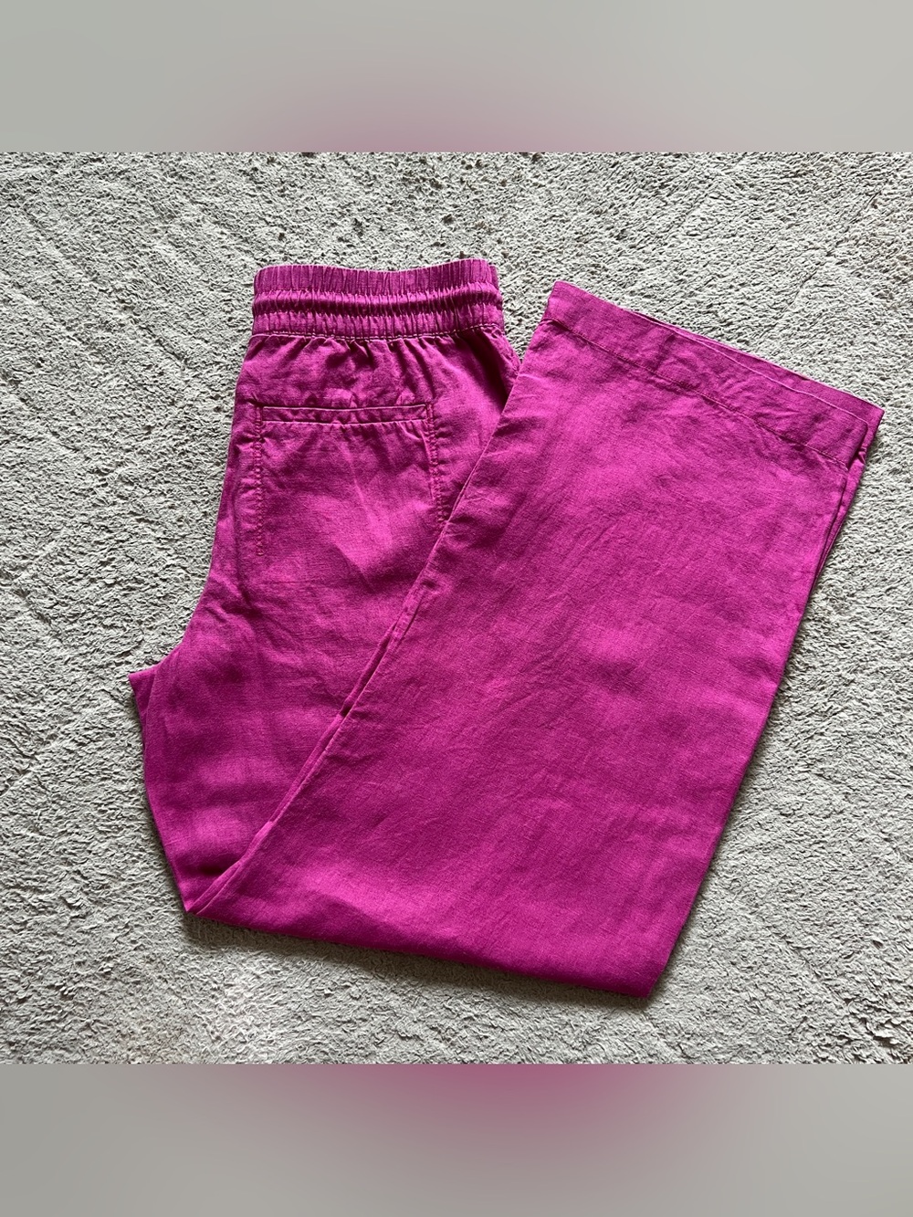 Athleta Retreat High Rise Wide Leg Linen Pants Stretch Capsule Minimal Chic Sz S